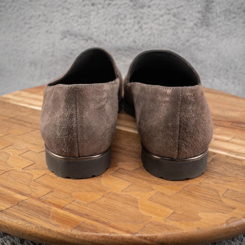 Paul Green Womens Uptown Slip On Loafers Gray Suede Metallic Size 9 US / 6.5 UK - Picture 4 of 6